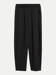 BLACK LABEL Barrel-Leg-Hose mit Elastikbund Schwarz 40
