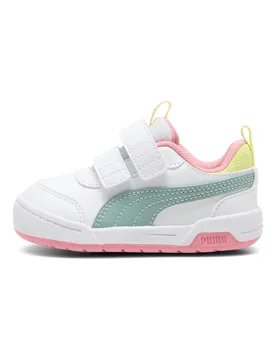 Sneakers bianche con dettagli pastello regolabili Multiflex 2 Color V Inf 25 - Puma - FashionsVida