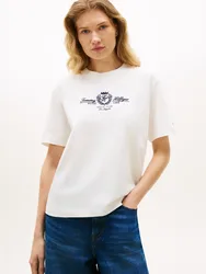 VARSITY CREST MDRN C-NK SS TEE femae