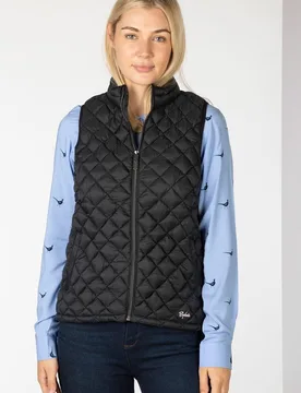 Runswick Womens Diamond Quilt Gilet - - Size: 8 - Rydale - FashionsVida