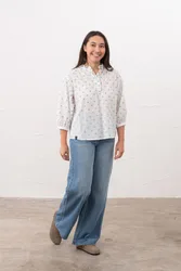 Thea Womens Cotton Blouse - - Size: 16