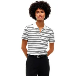 Polo A Maniche Corte 1985 Slim Broken Stripe Ecru / Black L