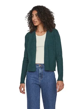 Cardigan Ril Ponderosa Pine / Detail Dark Melange S - Vila - FashionsVida