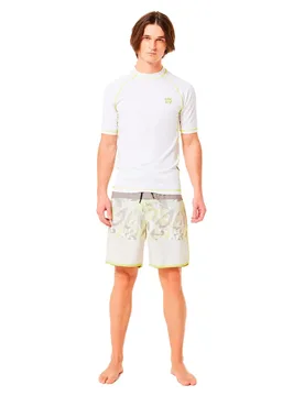 Rash Guard Manches Courtes Coral White S - Oakley Apparel - FashionsVida