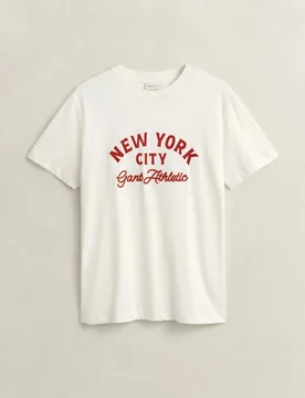 Camiseta de hombre de manga corta con estampado - Gant - FashionsVida