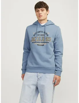 Felpa Con Cappuccio Logo 2 Col Mountain Spring L - Jack & jones - FashionsVida