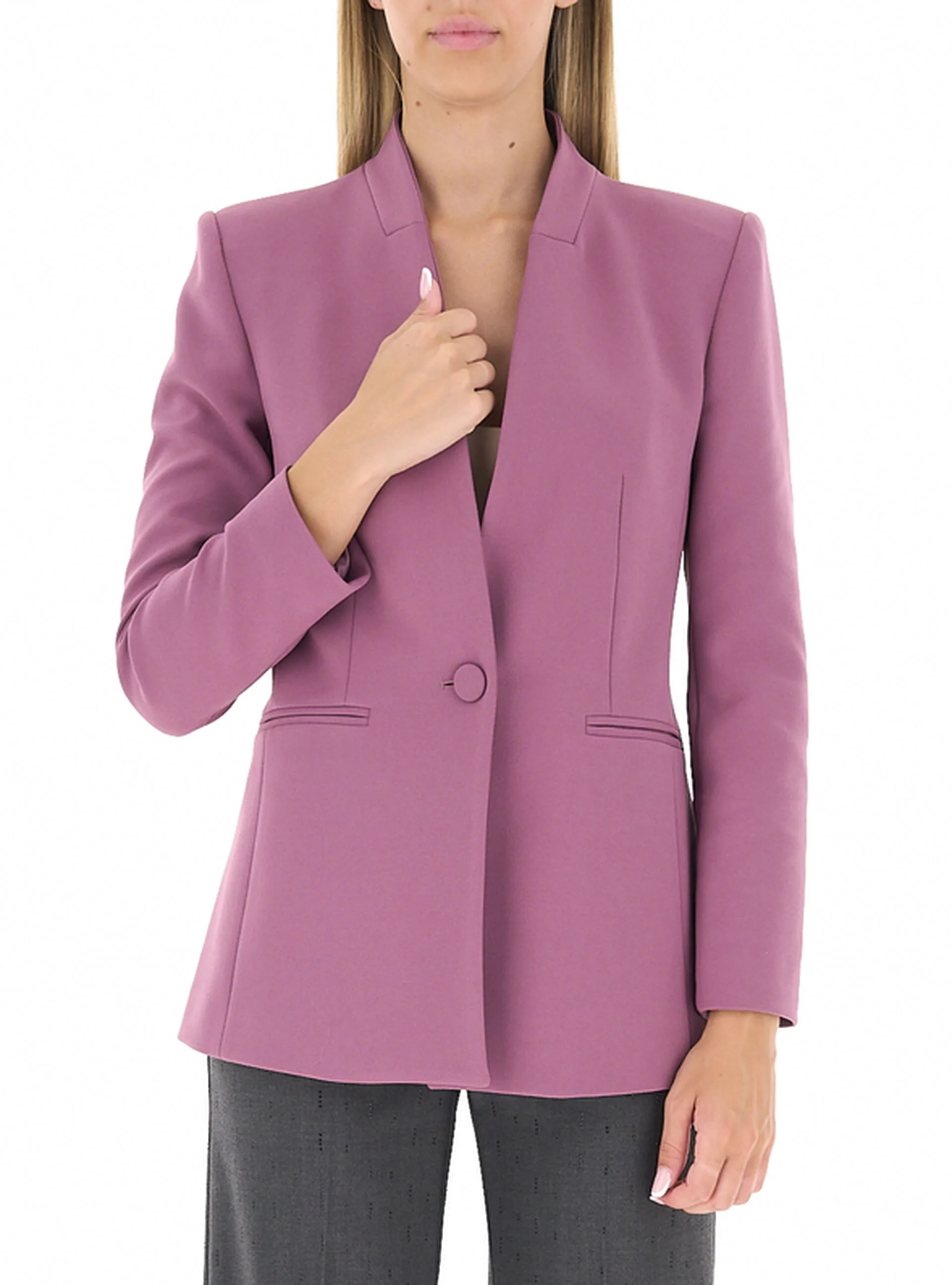 Blazer monopetto ROSA MALVA XL - Rinascimento - FashionsVida