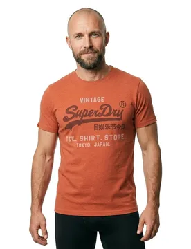 T-shirt à Manches Courtes Vl Heritage Relaxed Rust Orange Marl S - Superdry - FashionsVida