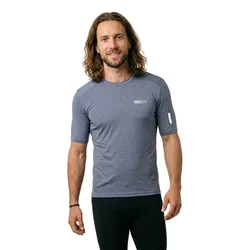 Maglietta A Maniche Corte Adventure Tech Merino Grisaille Blue