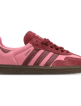 Samba Women's Sneakers - Pink - Size 6.5 - Leather - Pink - Size: 6.5 - Adidas - FashionsVida