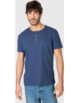 Camiseta de hombre de manga corta con tapeta abotonada - Massana - FashionsVida