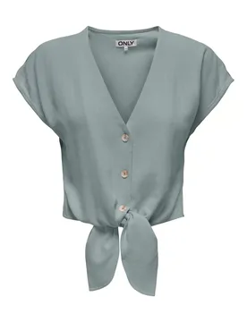 ONLSIESTA SS KNOT LIN BL SHIRT PNT feale - M - FashionsVida