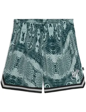 Short - Hoops x Harry Potter AOP Shorts - XS bis M - für Damen - Größe XS - grün - Frauen - female - Puma X Harry Potter - FashionsVida