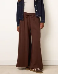 Wide Leg Trousers - S/M / MOCHA - female