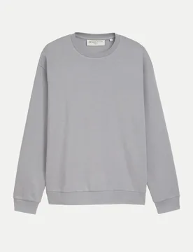 Basic Sweatshirt 40584-ultimate grey L - Tom Tailor Denim - FashionsVida