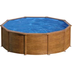 Piscina Acero Redonda imitación 460 x 120 cm