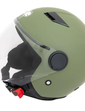 Casco Moto Jet Con Visiera Gamma 2.0 Verde Militare taglia M - ONE - FashionsVida