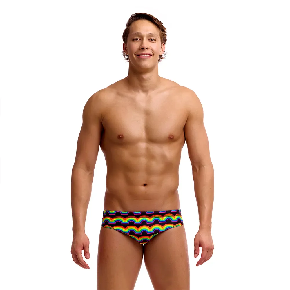 Fts035 Swimming Brief Rainbowie M Men - Funky Trunks - FashionsVida