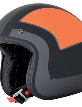 Casco Moto Jet Custom FX-76 Tricolor Nero Arancio Opaco taglia S - AFX - FashionsVida