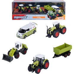 Set 5 vehículos de granja de metal a escala 1:64 Ride Strong Farm Claas