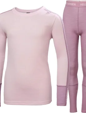 Ensemble de sous-vêtement haut et bas en laine de mérinos - Jr Lifa Merino Midweight Set Purple Clay en Laine - Taille 14 ans - Helly-Hansen - FashionsVida