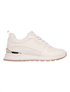 Sneakers off white con dettagli gold e suola alta Runway Classy Gal Womens 38 - Skechers - FashionsVida