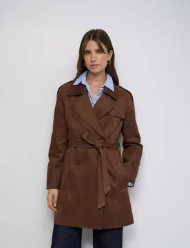Gabardina de ante de mujer - Salsa Jeans - FashionsVida