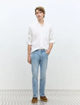 Pantalon denim de cinco bolsillos de punto - Dustin - FashionsVida