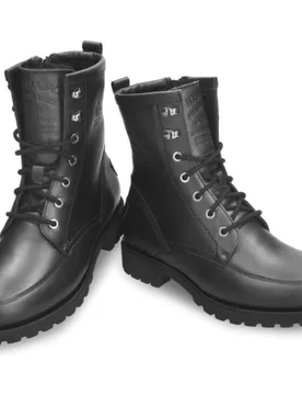 Botas militares en piel con forro de pelo natural - Panama Jack - FashionsVida