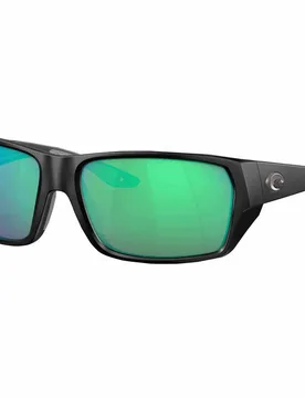 Lunettes De Soleil Polarisées Tailfin Matte Black Green Mirror 580G/CAT2 unisex - Costa - FashionsVida