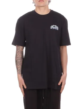 Uomo t-shirt c1meqc041j104 999g logo lounge ss t-shirt black green - Gcds - FashionsVida