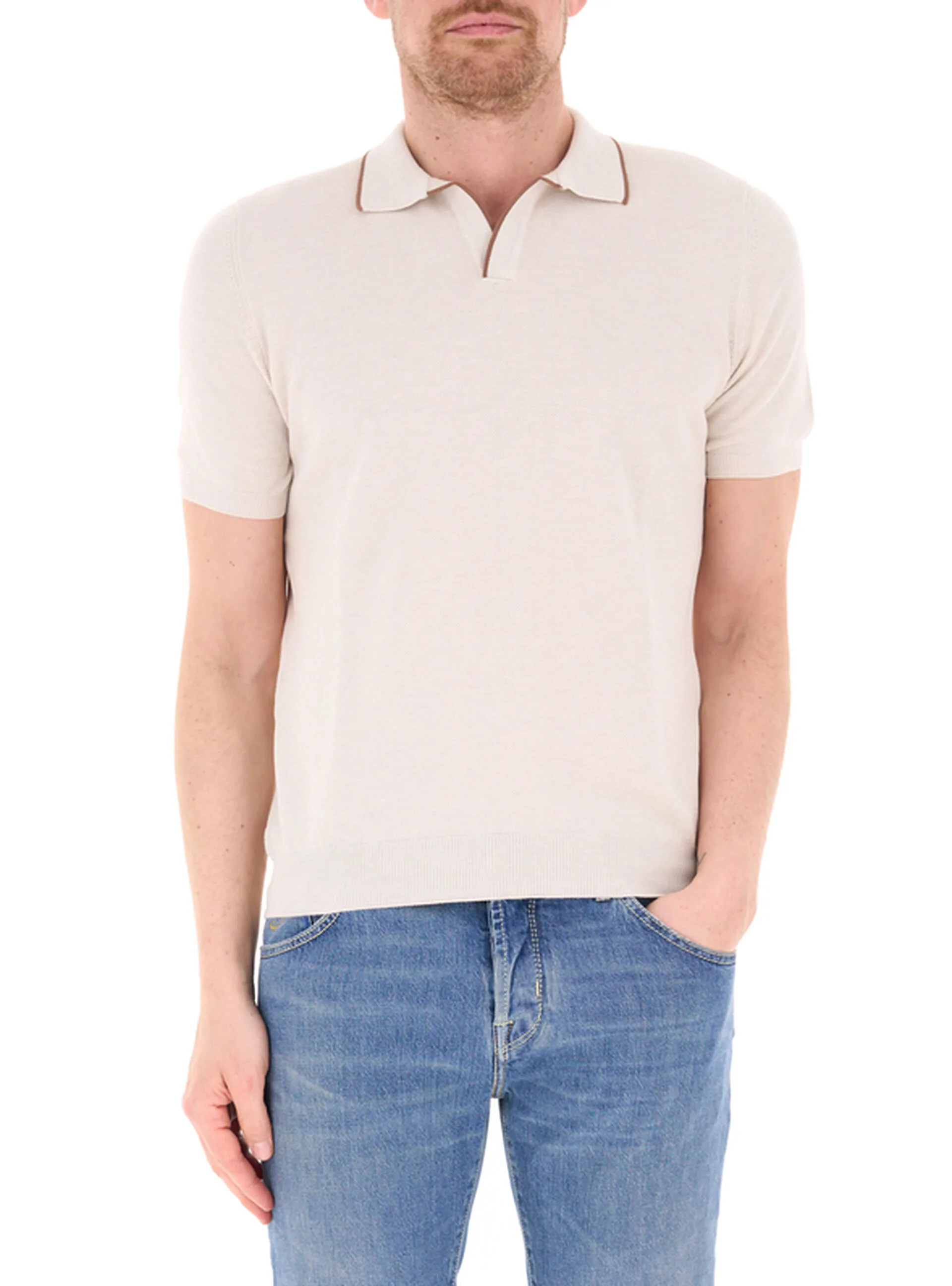 Polo in cotone AVORIO 56 - Gran Sasso - FashionsVida