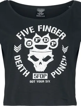 T-Shirt - Logo - M bis XXL - für Damen - Größe L - schwarz - EMP exklusives Merchandise! - Frauen - female - Five Finger Death Punch - FashionsVida
