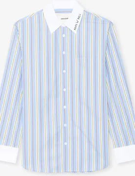 Zadig & Voltaire - Camisa de mujer oversize de algodón a rayas con bordado - Zadig & Voltaire - FashionsVida