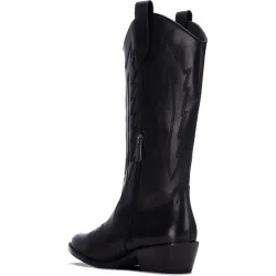 Bota de mujer con cremallera de piel