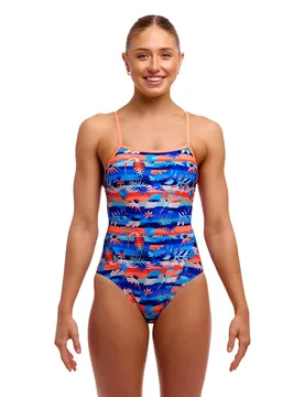 Single Strap One Piece Swimsuit Forever Fossil AUS 12 Women - Funkita - FashionsVida