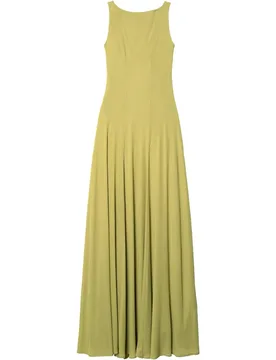 Vestido largo de punto con escote en la espalda - The-Are - FashionsVida