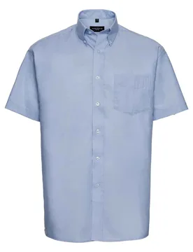 Collection Mens Oxford Formal Shirt (Oxford Blue) - Size 16 Inch - Russell athletic - FashionsVida