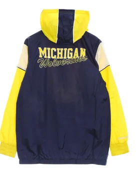 Giacca a Vento Uomo Ncaa Highlight Reel Windbreaker Msuspa Navy/yellow - Mitchell & Ness - FashionsVida