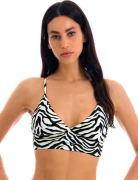Top de bikini deportivo estampado con relleno - Río de Sol - FashionsVida