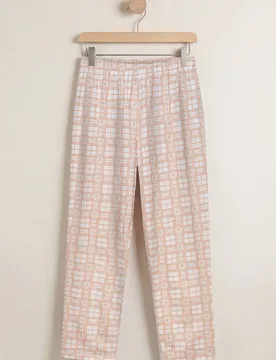Women's Cotton Jersey Pyjama Bottoms in Pink Size: 10 - Pink - Size: 10 - Enorsia - FashionsVida