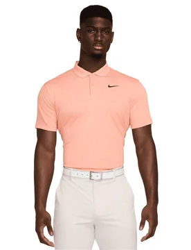 Mens Victory Solid Polo Shirt (Apricot Agate/black) - Light Pink - Size Large - Nike - FashionsVida