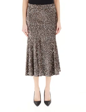 Gonna con pailettes MARRONE M - Dixie - FashionsVida