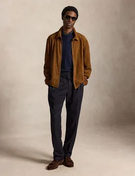 Chaqueta de hombre de ante con logo - Polo Ralph Lauren - FashionsVida
