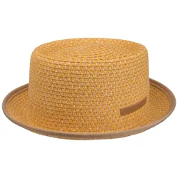 Mykel Pork Pie Straw Hat by - nature-yellow - Female - Size: L (58-59 cm)
