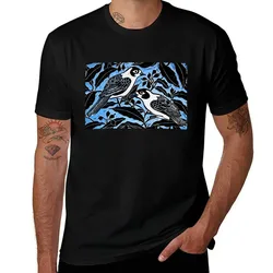 Blue birds T-Shirt Minimal Art Print T-Shirt