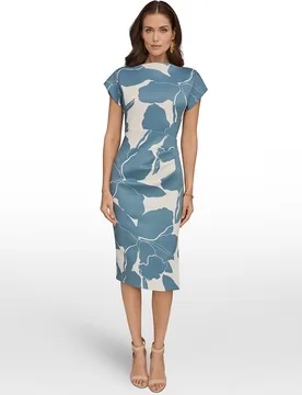 Vestido midi con estampado - Donna Karan New York - FashionsVida