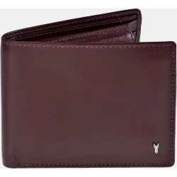 Americano hombre con portalón y monedero interior en piel color brandy