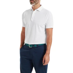 FootJoy Polo Lisle Solid, weiss m