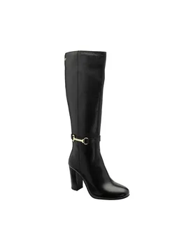 Women's Black Leather 'Christon' Knee-High Boots Size: 5 - Black - Size: 5 - RAVEL - FashionsVida